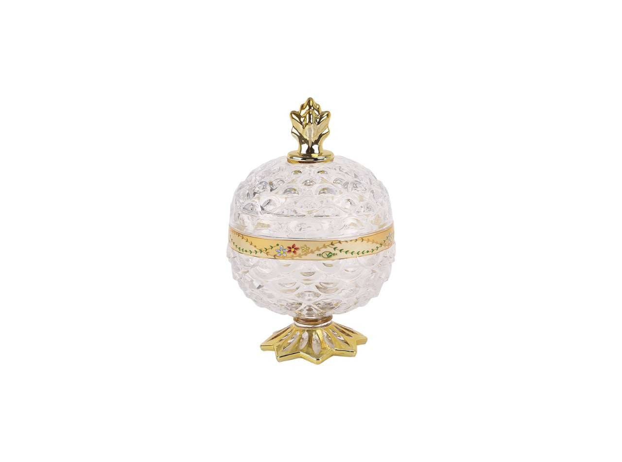 GLASS PINEAPPLE SMALL VGC367S CANDY JAR (PADI